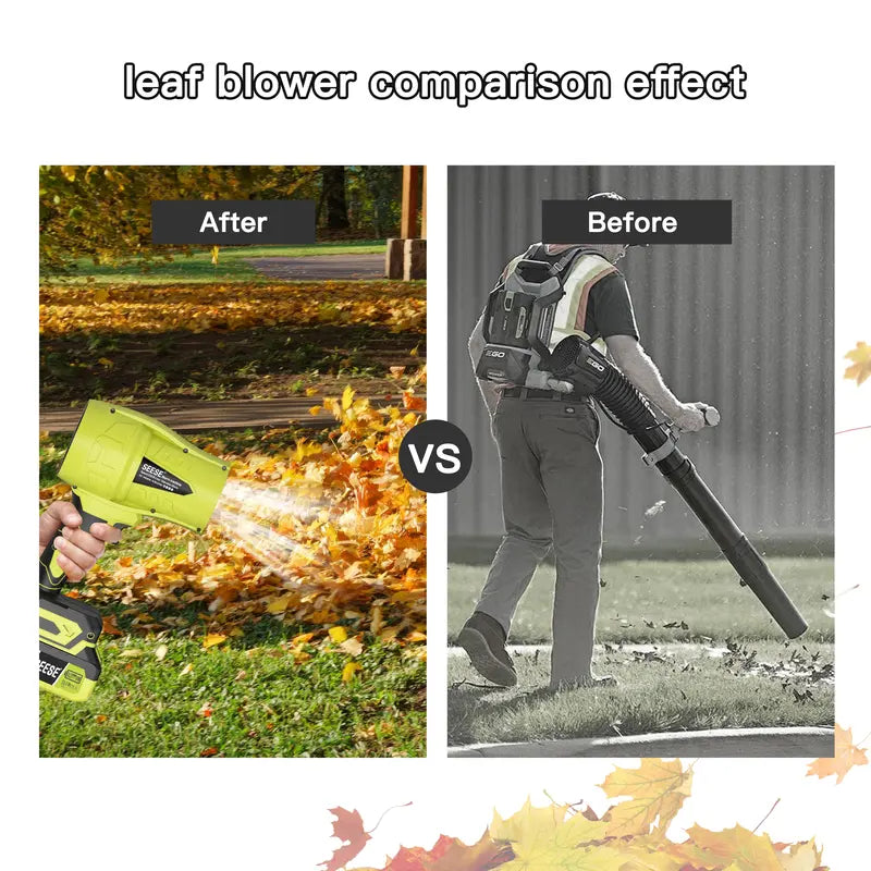 SEESE Cordless Electric Weed Wacker, 3 Different Cutting Accessories for Lawn Trimming & Edging, with 2 Batteries, Lightweight Design - Suitable for Yard, Garden+Cordless Leaf Blower Violent TurboFan,BrushlessPure Copper Motor Jet Fan With Battery