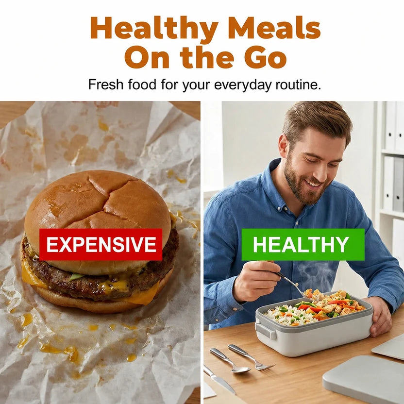 🍱⚡ Portable electric lunch box with self-heating 🔋🌡️