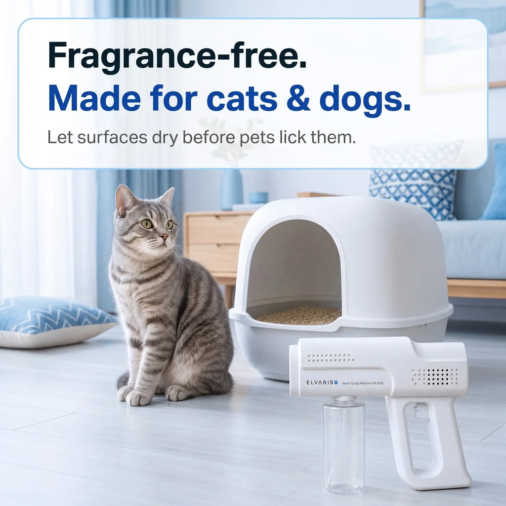 Elvaris Nano Blue-Light Probiotic Pet Deodorizer — Ends Odor at the Source