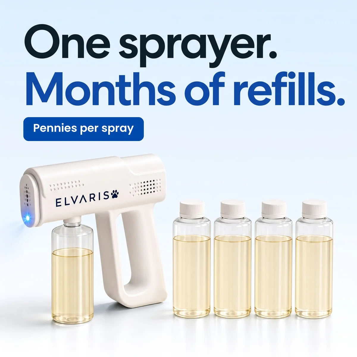 Elvaris Nano Blue-Light Probiotic Pet Deodorizer — Ends Odor at the Source