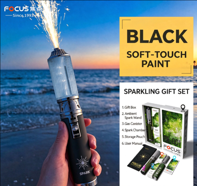 Vibe Spark Torch ✨ | Outdoor Photoshoot Atmosphere Wand 🔥 | Handheld Spark Effect Photo Prop for Beach 🏖️, Camping 🏕️, Night Portrait Shooting 📸