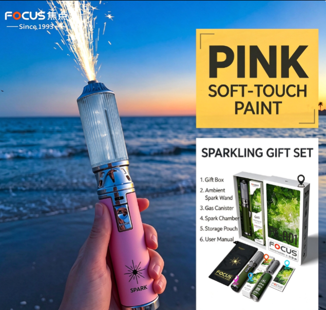 Vibe Spark Torch ✨ | Outdoor Photoshoot Atmosphere Wand 🔥 | Handheld Spark Effect Photo Prop for Beach 🏖️, Camping 🏕️, Night Portrait Shooting 📸