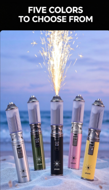 Vibe Spark Torch ✨ | Outdoor Photoshoot Atmosphere Wand 🔥 | Handheld Spark Effect Photo Prop for Beach 🏖️, Camping 🏕️, Night Portrait Shooting 📸