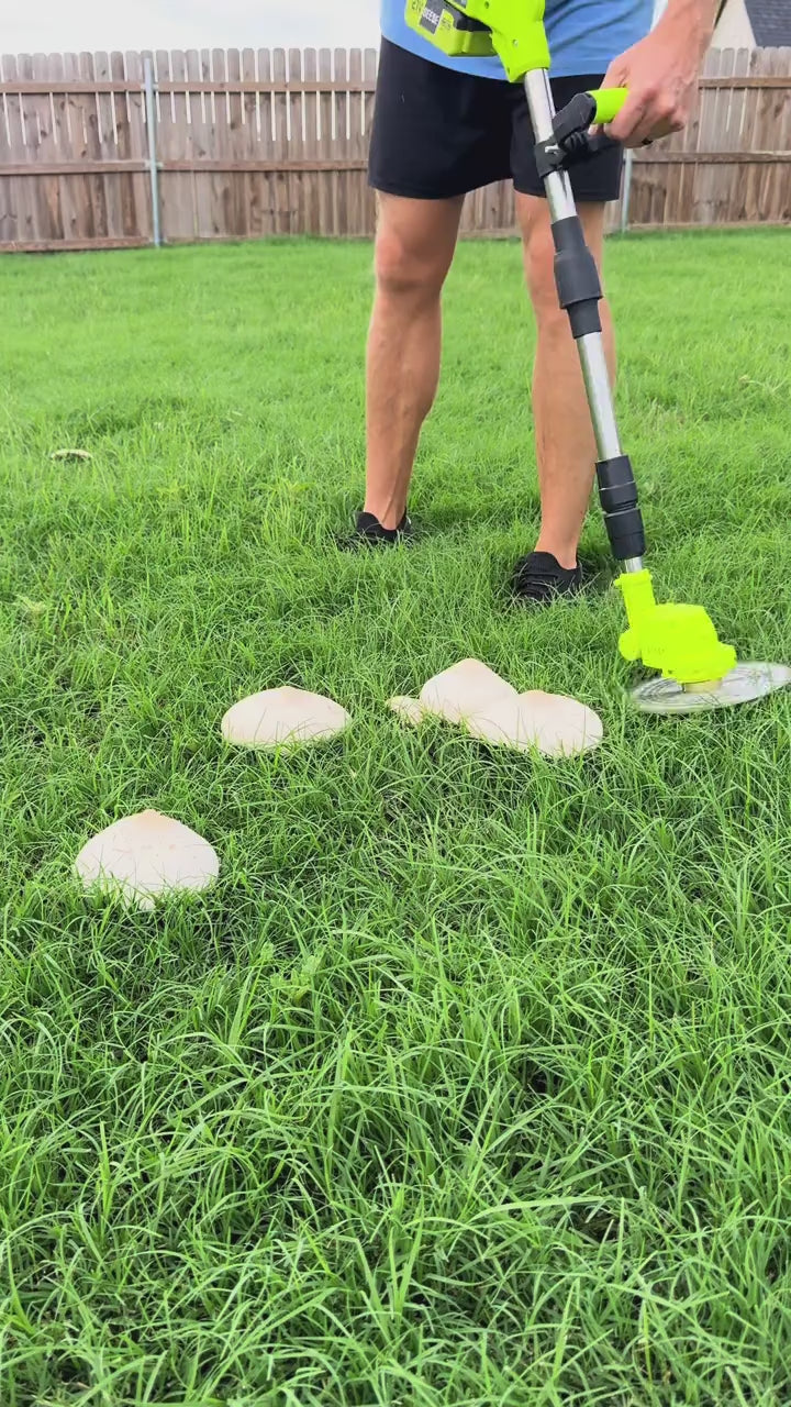 SEESE Cordless Electric Weed Wacker, 3 Different Cutting Accessories for Lawn Trimming & Edging, with 2 Batteries, Lightweight Design - Suitable for Yard, Garden+Cordless Leaf Blower Violent TurboFan,BrushlessPure Copper Motor Jet Fan With Battery